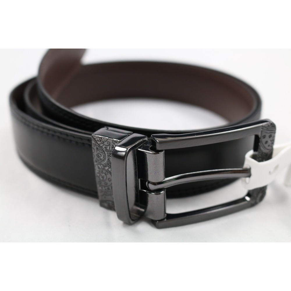 Robert Graham BAROLO REVERSIBLE BELT Black/Brown Leather Men's Size: 38 $98